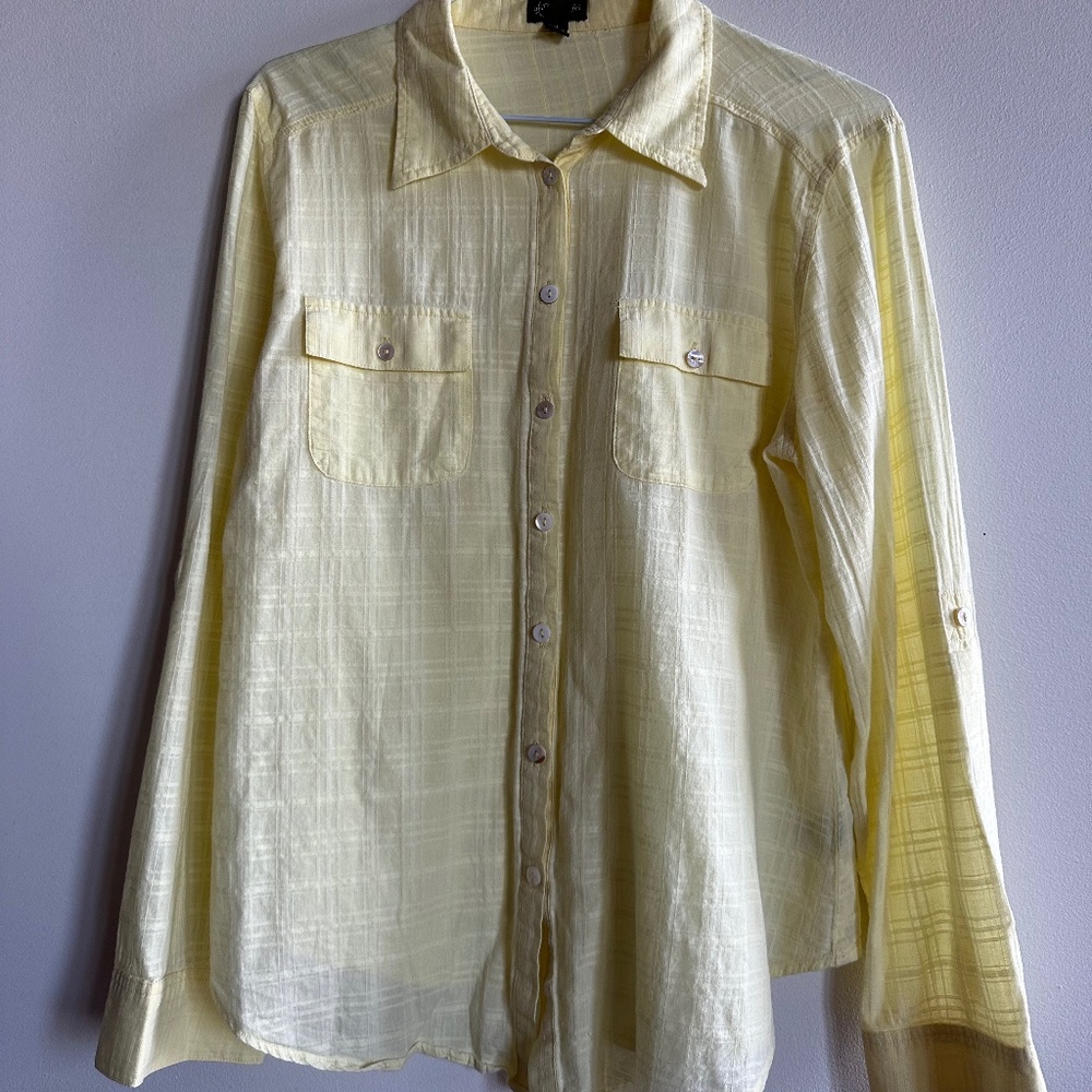 Anthropologie Yellow Button Down
